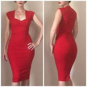 Stunning Sexy Red Collectif Wiggle Dress
